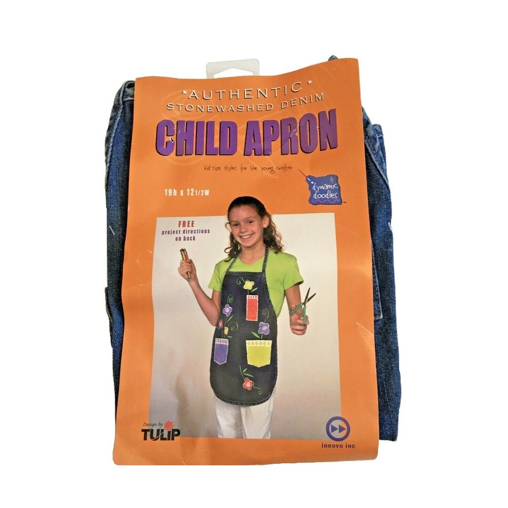 Kid's Apron Kit Denim 100% Cotton NEW Children's